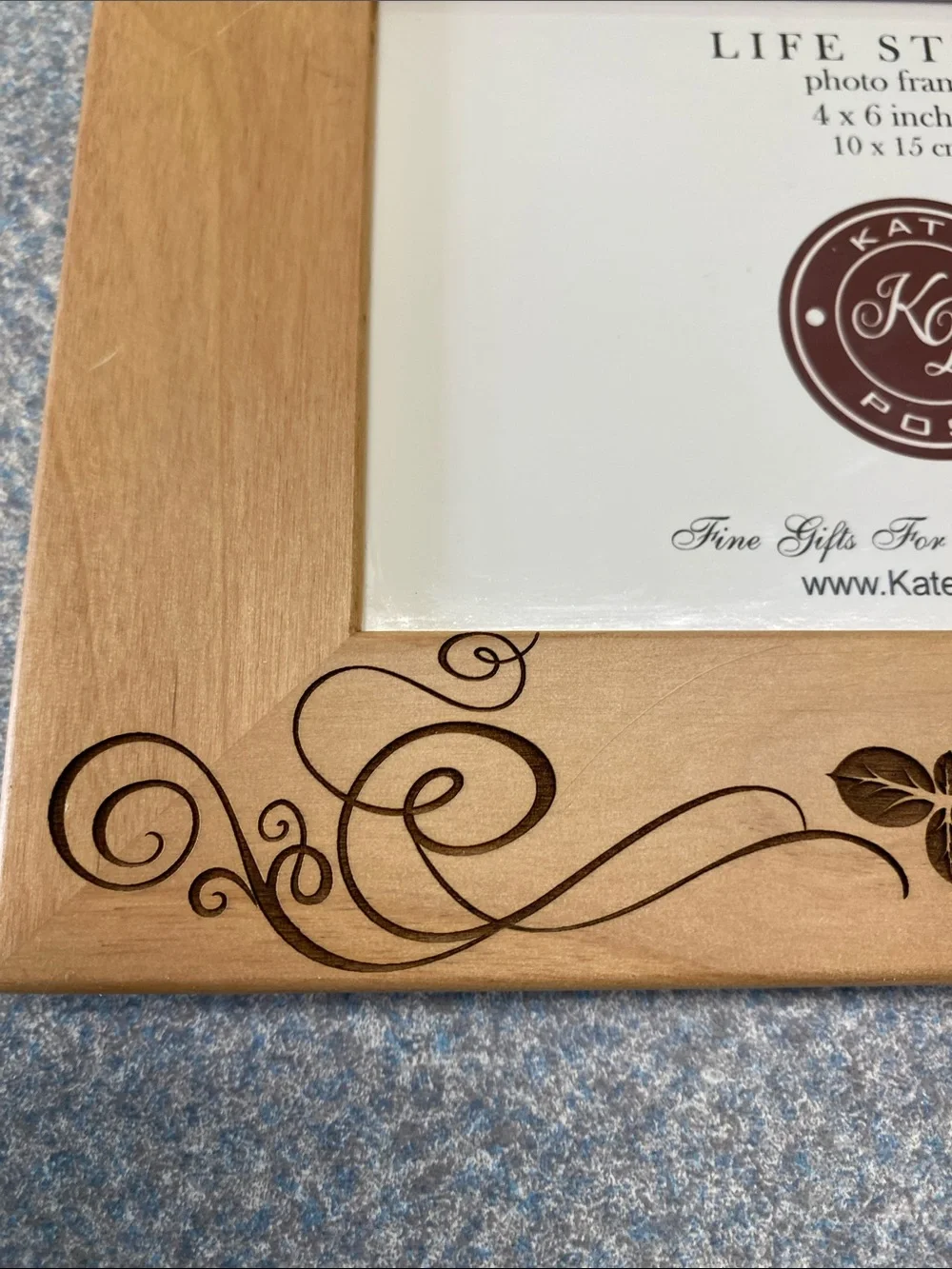 'Mother of the Groom' Wood Frame 4x6 by KATE POSH scroll work